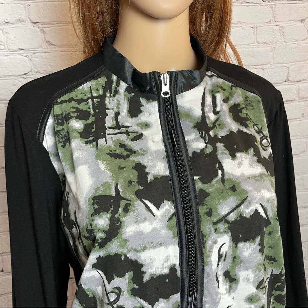 Mystery New York Zip Rayon Jacket Size XL - Picture 2 of 10